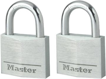 De Raat Master Lock cadenas avec serrure à clé, modèle 9130EURT, paquet de 2 pièces