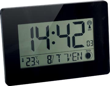 Orium by CEP digitale radiogestuurde klok met LCD scherm, multifunctioneel, ft 22,9 x 2,7 x 16,2 cm