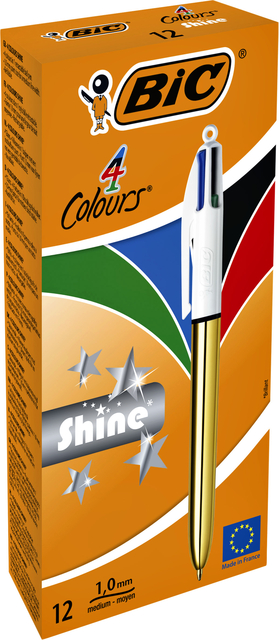 Stylo bille BIC 4 couleurs Or