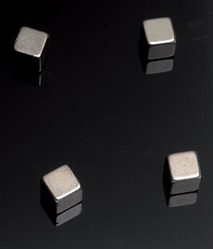 Naga magneet voor glasborden, ft 10 x 10 x 10 mm, 4 stuks