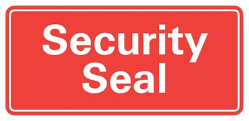 Étiquettes de sécurité Security Seal, boîte de 100 pièces