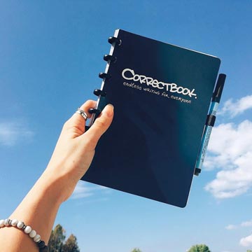 Correctbook A5 Original, réutilisable, ligné, avec 5 feuilles to-do gratuites, Midnight Blue (bleu foncé)
