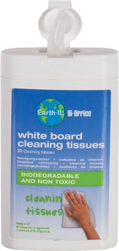Bi-Office reinigingsdoekjes Earth-It whiteboard, pak van 20 stuks