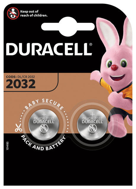 Pile Duracell CR2032 lithium Ø20mm 3V-180mAh