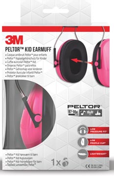 3M gehoorkap Pelton Kid, roze