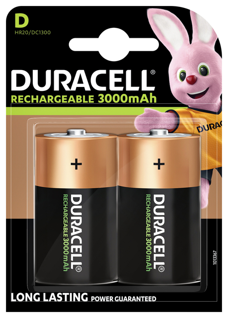 Pile rechargeable Duracell 2xD 2200mAh staycharged