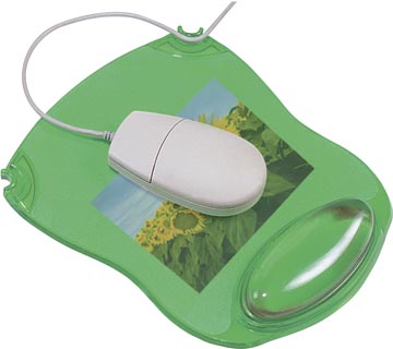 Q-Connect tapis souris gel avec repose-poignet, vert