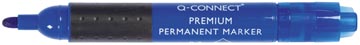 Q-Connect marqueur permanent premium, pointe ronde, bleu