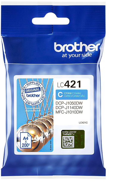 Inktcartridge Brother LC-421 blauw