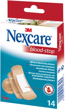 3M bloedstelpende pleister Nexcare Blood-Stop, pak van 14 stuks