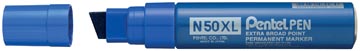 Pentel marqueur permanent Pen N50, pointe large, bleu