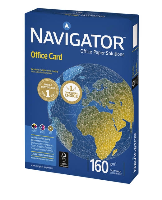 Papier copieur Navigator Office Card A3 160g blanc 250fls