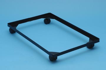 Really Useful Box accessoire onderstel met wieltjes (diameter: 4,5 mm), uit zwarte PVC