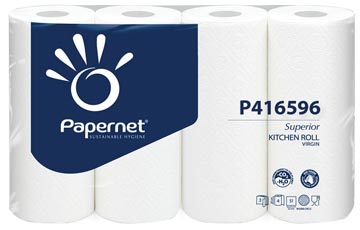 Papernet keukenrol Superior, 3-laags, 51 vellen, pak van 4 rollen