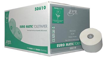 Europroducts toiletpapier met dop,  2-laags, 100 meter, eco, pak van 36 rollen