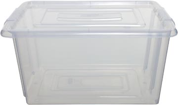 Whitefurze Stack & Store Small boîte de rangement 14 litres sans couvercle, transparent
