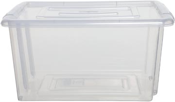 Whitefurze Stack & Store Mini opbergdoos 5 liter zonder deksel, transparant