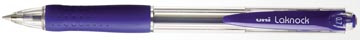 Uni-ball stylo bille Laknock largeur de trait: 0,3 mm, bille: 0,7 mm, pointe fine, bleu