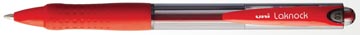 Uni-ball balpennen Laknock schrijfbreedte 0,4 mm, schrijfpunt: 1 mm, medium punt, rood