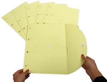 Tarifold smartfolder, geperforeerde showtas, ft A4, pak van 6 stuks, geel