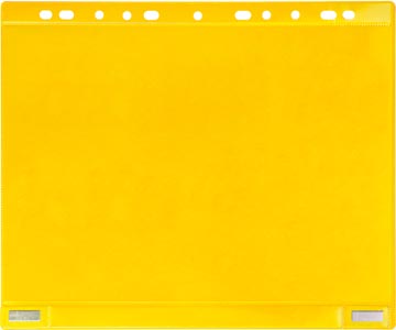Tarifold pochette perforée, double face magnétique, jaune, paquet de 5 pièces