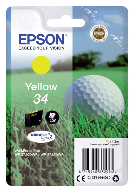 Cartouche d’encre Epson 34 T3464 jaune