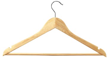 Unilux kledinghanger, uit hout, pak van 25 stuks