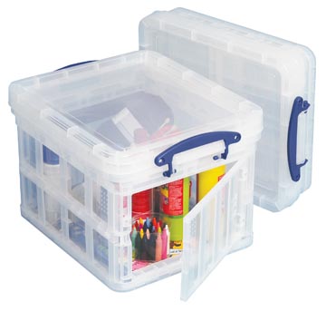 Really Useful Box boîte de rangemen 35 litres pliable, transparent