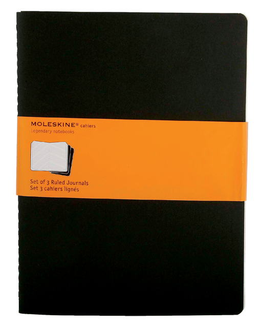 Cahier Moleskine ligné XL 190x250mm noir