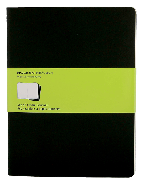 Cahier Moleskine uni XL 190x250mm noir