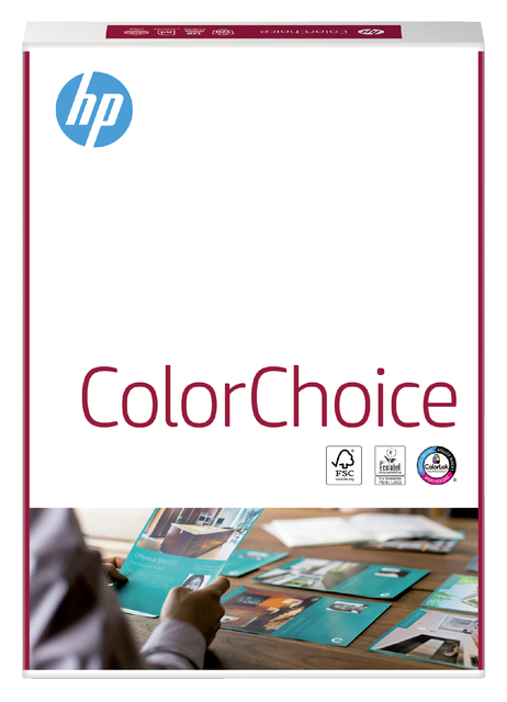 Papier laser couleur HP Color Choice A4 120g Blanc 250 feuilles