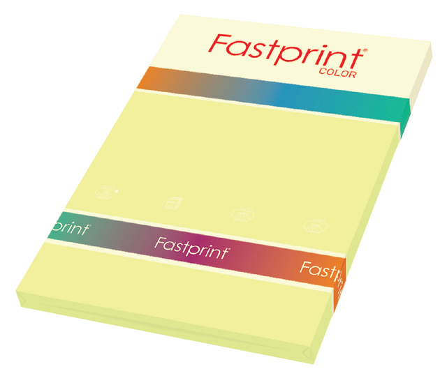 Papier copieur Fastprint A4 80g jaune canari 100 feuilles