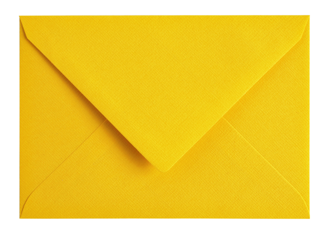 Enveloppe Papicolor C6 114x162mm jaune bouton d'or