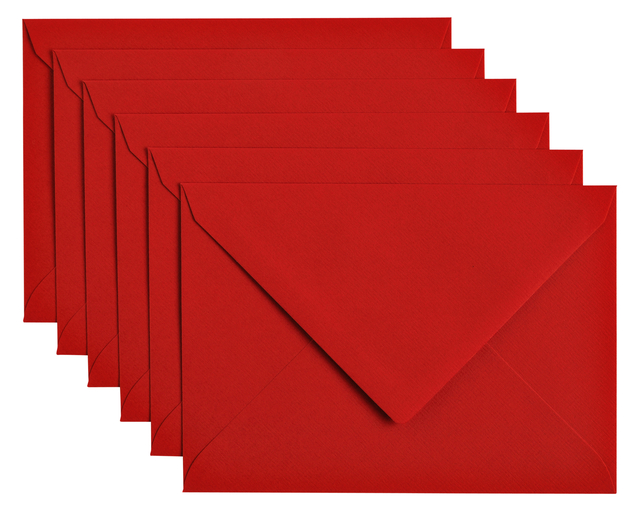 Enveloppe Papicolor C6 114x162mm rouge