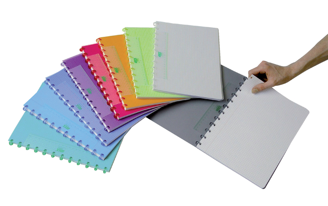 Cahier ADOC Colorlines A4 carreau 5x5mm 144 pages 90g assorti