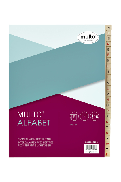 Intercalaires Multo 23 perf 7310230 A-Z chamois carton