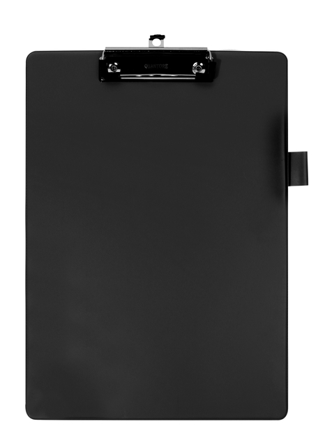 Porte-bloc Quantore A4 noir avec pince 100mm + boucle stylo