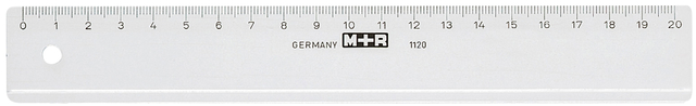 Règle M+R 1120 plastique transparent 200mm