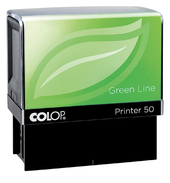 Cachet à formules Colop 50 Greenline personnalisable 7 lignes 69x30mm