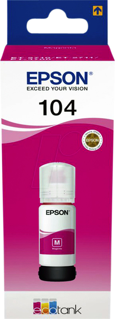 Recharge d'encre Epson 104 T00P340 rouge