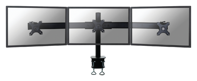 Support écran Neomounts D700D 3x 10-27" avec pince noir