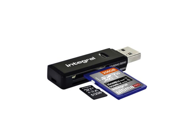 Lecteur de carte Integral SD + micro SD vers 3.1 USB-A