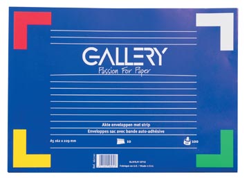 Gallery Ft 162 x 229 mm met strip, pak van 10 stuks