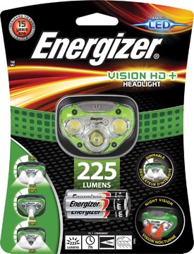 Energizer hoofdlamp Vision HD+, inclusief 3 AAA batterijen, op blister