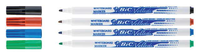 Viltstift Bic 1721 whiteboard rond assorti 1.5mm set à 4st