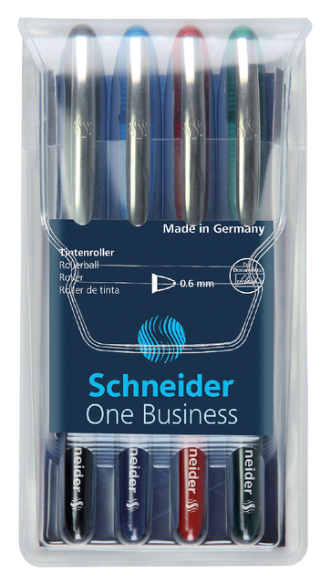 Rollerpen Schneider One Business set à 4 stuks 0.6mm assorti