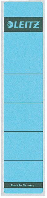 Rugetiket Leitz smal/kort 39x192mm zelfklevend blauw