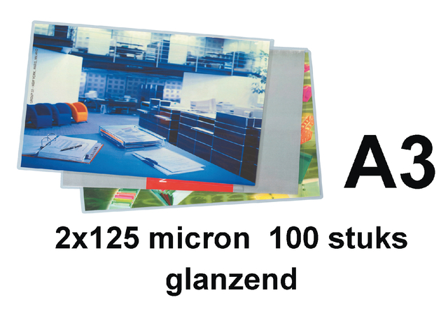 Pochette de platification Quantore A3 2x125 microns 100pcs