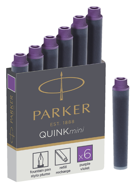Cartouche d’encre Parker Quinz Mini pour esprit lilas