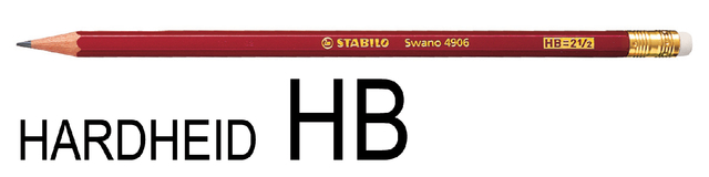 Potlood STABILO grafiet Swano 4906 HB met gumtip